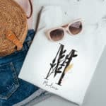 personalisiertes T-Shirt mit Name und Initiale BlackWonder