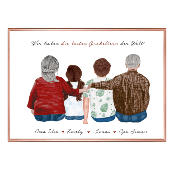 personalisiertes Poster für Großeltern, Oma und Opa