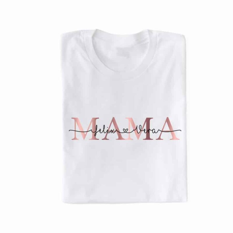 personalisiertes Mama T-Shirt mit Namen – Bild 10