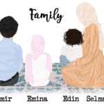 Unser personalisiertes Poster für Mama mit Kindern mit muslimischen Hintergrund