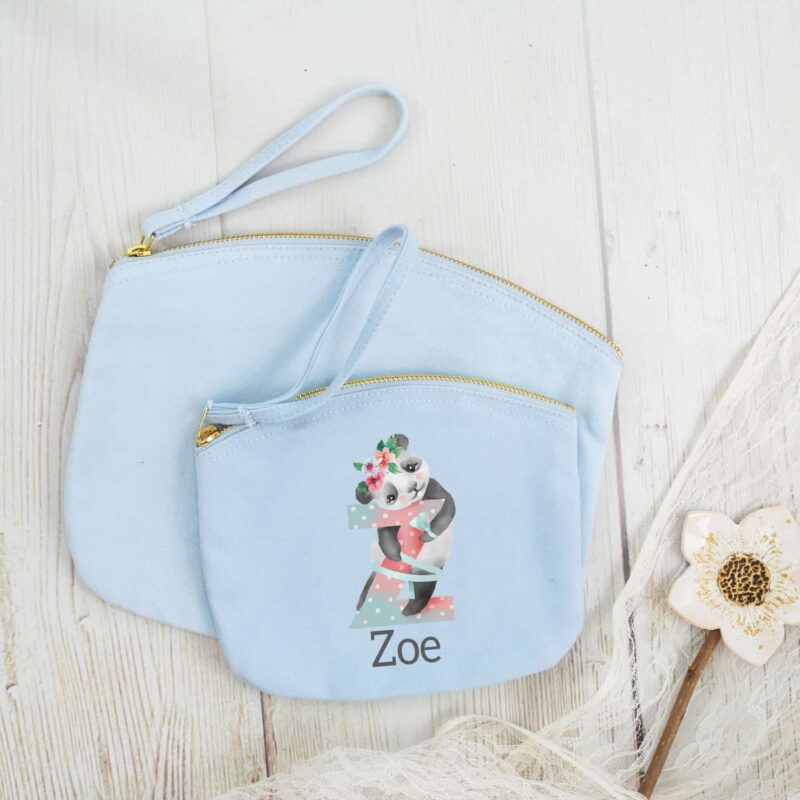 personalisierte Kosmetiktasche mit Name und Initiale Animals für Kinder – Bild 3