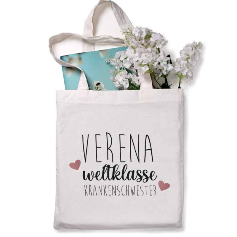 Tasche Krankenschwester mit Name, Tasche Krankenschwester personalisiert, personalisiertes Tasche Krankenschwester, personalisiertes Geschenk für Krankenschwester, Geschenk Krankenschwester, Tasche Krankenschwester verschiedene Farben