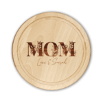 Holzbrett Mom mit Kindernamen personalisiert