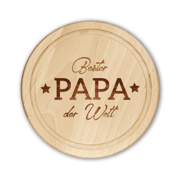 Holzbrett Bester Papa der Welt mit Gravur