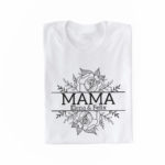 personalisiertes Mama T-Shirt mit Kindernamen floral
