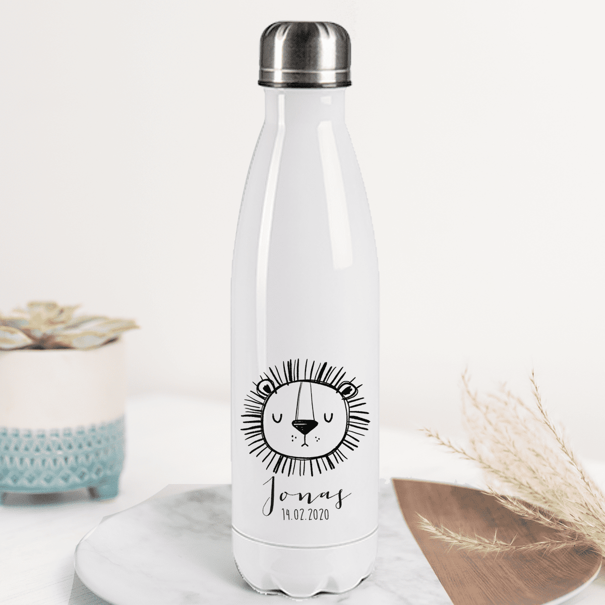 Edelstahl Trinkflasche mit Name, Trinkflasche personalisiert, Kinder Trinkflasche personalisiert, Kinderflasche mit Name, Edelstahl Flasche 500 Mililiter, Edelstahl Flasche personalisiert, Flasche für Kindergarten mit Name, Flasche für Schule mit Name