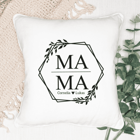 personalisiertes Kissen Mama Hexagon