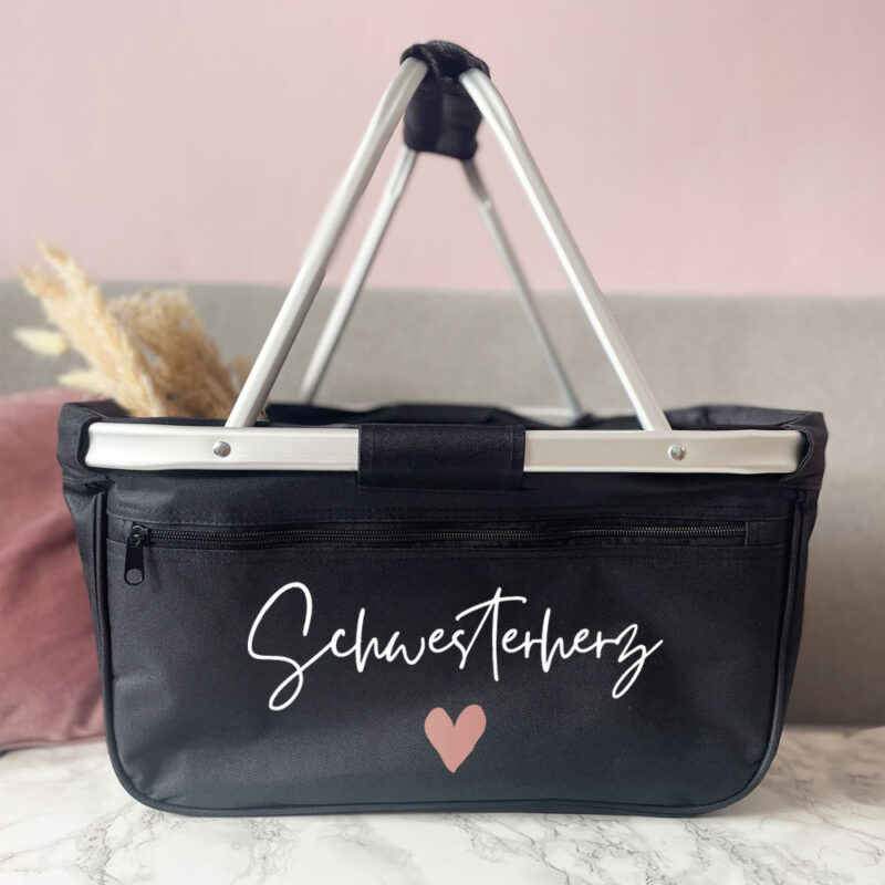 Schwester, Schwesterherz, Geschenk für die Schwester, Geschwister, Geschenk personalisiert, Geschenk mit Name, Einkaufskorb personalisiert, geschenk oma, Enkelkinder, Einkaufskorb Mama, Muttertags-Geschenk, Geschenk-Idee, Ideen Oma Geburtstag, Muttertag, Bestie, Beste Freundin, Arbeitskollegin, Geburtstag, Weihnachten, Weihnachts-Geschenk, hochwertig, Freundschaft