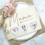 Holz Fotorahmen für Mama mit Kindernamen und Fotos