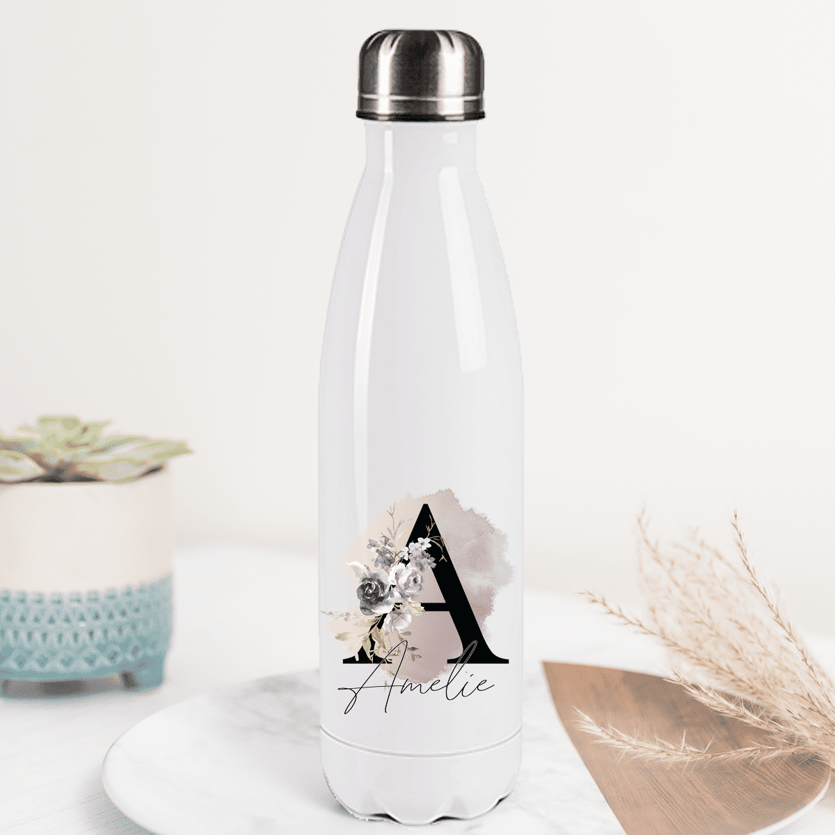 Edelstahl Trinkflasche mit Name, Trinkflasche personalisiert, Kinder Trinkflasche personalisiert, Kinderflasche mit Name, Edelstahl Flasche 500 Mililiter, Edelstahl Flasche personalisiert, Flasche für Kindergarten mit Name, Flasche für Schule mit Name