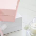 Geschenkbox personalisiert mit Name und Buchstabe Magnolia