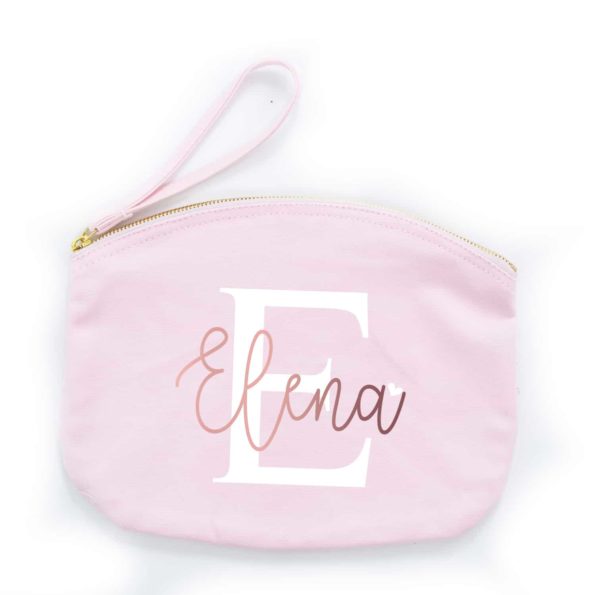personalisierte Kosmetiktasche mit Name und Herz