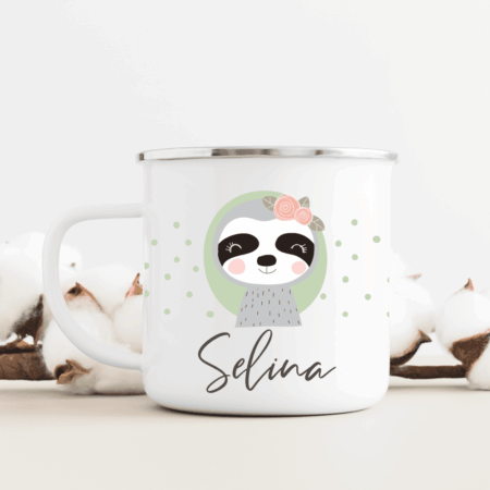 Kinderbecher, Emaille-Tasse, Trinkbecher, Kinder, personalisiert, mit Namen, Geschenk, Kind, Patenkind, Taufkind, Geburtstag, Weihnachten, Kindertasse, Emailletasse, Geburt