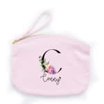 personalisierte Kosmetiktasche mit Name und Initiale