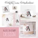 personalisiertes Kissen mit Buchstabe Magnolia