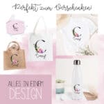 personalisierte Kosmetiktasche mit Name und Initiale