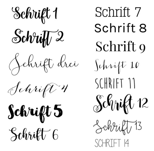 Schriftarten
