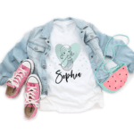 Kinder T-Shirt mit Name und Meerjungfrau
