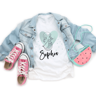 Kinder T-Shirt mit Name und Meerjungfrau , Kinder T-Shirt personalisiert, Kindergeburtstag, Geschenk mit Name, Geschenkidee Kinder, Geschenkidee Kind, T-Shirt Schulanfang, Geschenk Schulanfang, Geschenk mit Name, Geschenk mit Kinder T-Shirt mit Name und Meerjungfrau