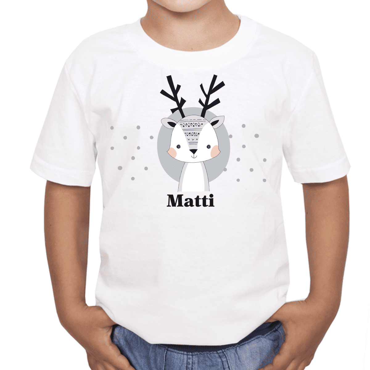 Kinder T-Shirt mit Name und Rentier, Kinder T-Shirt personalisiert, Kindergeburtstag, Geschenk mit Name, Geschenkidee Kinder, Geschenkidee Kind, T-Shirt Schulanfang, Geschenk Schulanfang, Geschenk mit Name, Geschenk mit Kinder T-Shirt mit Name und Rentier