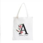personalisierte Tasche mit Name und Initiale Magnolia