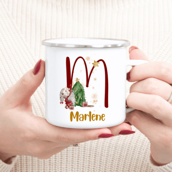 Nikolausgeschenk, Weihnachtsgeschenk , Wichtelgeschenk, Emaille-Tasse Weihnachten, Geschenksidee Kinder Weihnachten, Santa Tasse, Santa Emaille-Tasse, personalisiertes Geschenk Kinder, Geschenk beste FreundinEmaille-Tasse Kinder, personalisierte Tasse, personalisierte Emaille-Tasse, Trinkbecher Kinder, personalisierter Weihnachtsbecher, Kaffeetasse