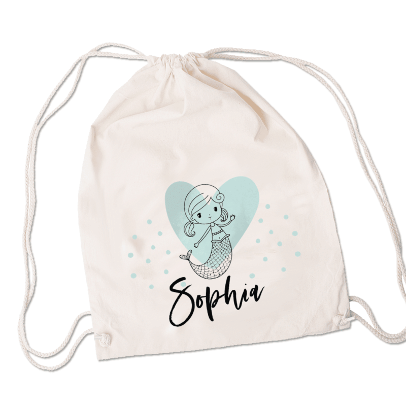 Turnbeutel, personalisiert, mit Name, Meerjungfrau, Wechselkleidung, Schulanfang, Kindergarten Start, KITA Start, Geschenk-Idee, Geschenke, Geschenk-Idee, Sport-Tasche, Sportbeutel,