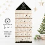 personalisierter Adventskalender aus Stoff mit Tiermotiv