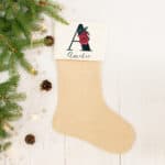 personalisierter Nikolausstiefel aus Leinen