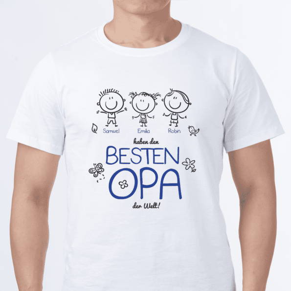 personalisiertes T-Shirt Opa mit Kinder-Namen