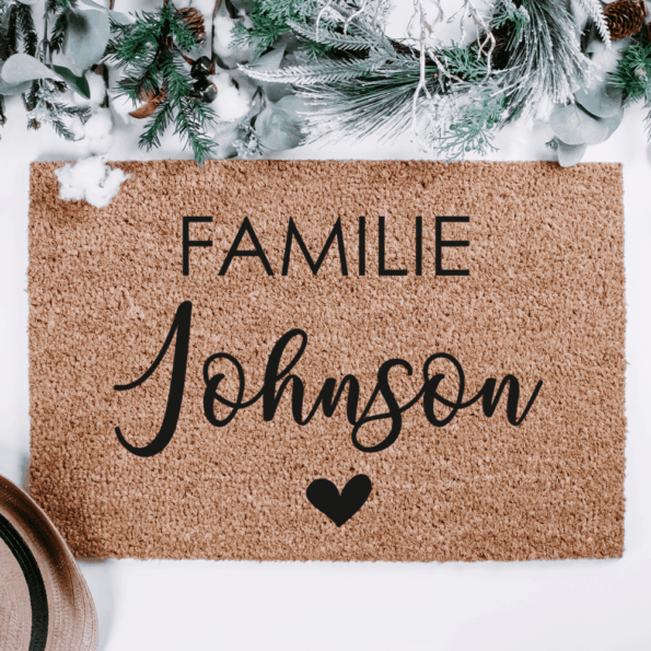 personalisierte Fußmatte Familie
