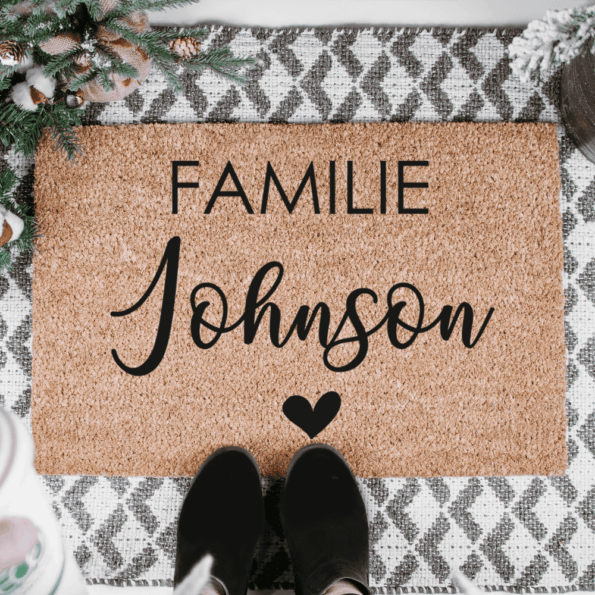 personalisierte Fußmatte Familie