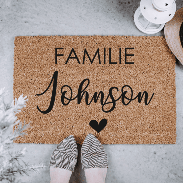 personalisierte Fußmatte Familie