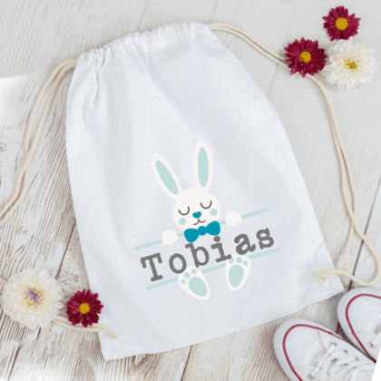 personalisiertes Osterkörbchen aus Stoff mit Name und Hasengesicht blau, Hasenkorb, Osternest personalisiert, Osterkörbchen personalisiert, Osterkörbchen personalisierbar, Osterkörbchen rosa, Obstkörbchen grün, Osterkörbchen mit Name personalisiert