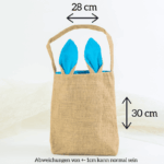 personalisiertes Osterkörbchen aus Jute mit Hase