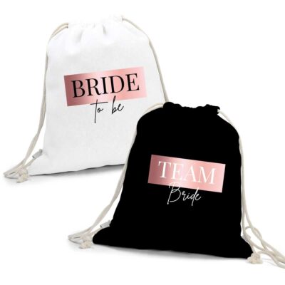 JGA Frauen Junggesellenabschied Junggesellinnenabschied Team Braut JGA Kostüme und Zubehör Taschen Jutebeutel JGA Outfits Accessoires Polterabend Polterer JGA Beutel Turnbeutel Rucksack Dezent und stilvoll Stoffbeutel Rucksäcke Geschenke Hochzeit Ideen Österreich Plane Frauen