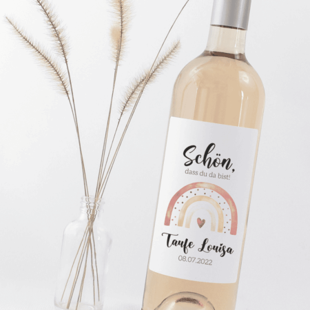 Wein-Etikett, Weinflaschen-Etikett, Deko, Dekoration, personalisiert, mit Name, Banderole Taufe, Kindergeburtstag, Gast-Geschenk, Schokolade, Regenbogen, Mädchengeburtstag, Mädchen, Jungs, Patenkind, Geschenk-Idee, Schokoladen-Geschenk, Verpackung, Schokoladenverpackung, Geschenk Hochzeit, Geschenk Hochzeitsgäste, Hochzeits-Überraschung, Candy-Bar, Gästegeschenke, Süßigkeiten, Süßigkeiten-Verpackung