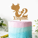 personalisierter Cake Topper mit Name und Meerjungfrau