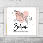 Schokoladenbanderole Einhorn mit Name