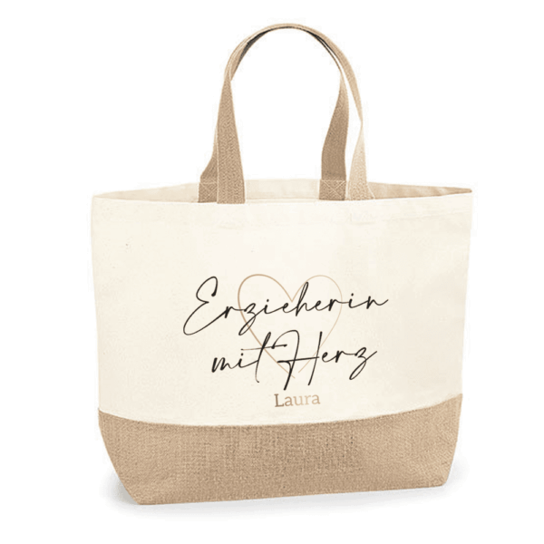 Jute Tasche zum Umhängen, Jute Tasche XXL, Jute Tasche Shopper, Jute Tasche mit Namen, Jute Tasche personalisieren, Jute Tasche personalisiert, Einkaufstasche personalisiert, Einkaufskorb personalisiert, Einkaufstasche mit Namen, Geschenkidee beste Freundin, Jute Tasche bedruckt, Jute Tasche mit Name, Tasche personalisiert, Jute Bag personalized, Erzieherin, Pädagogin, Schule, Kindergarten, Abschieds-Geschenk Kindergarten