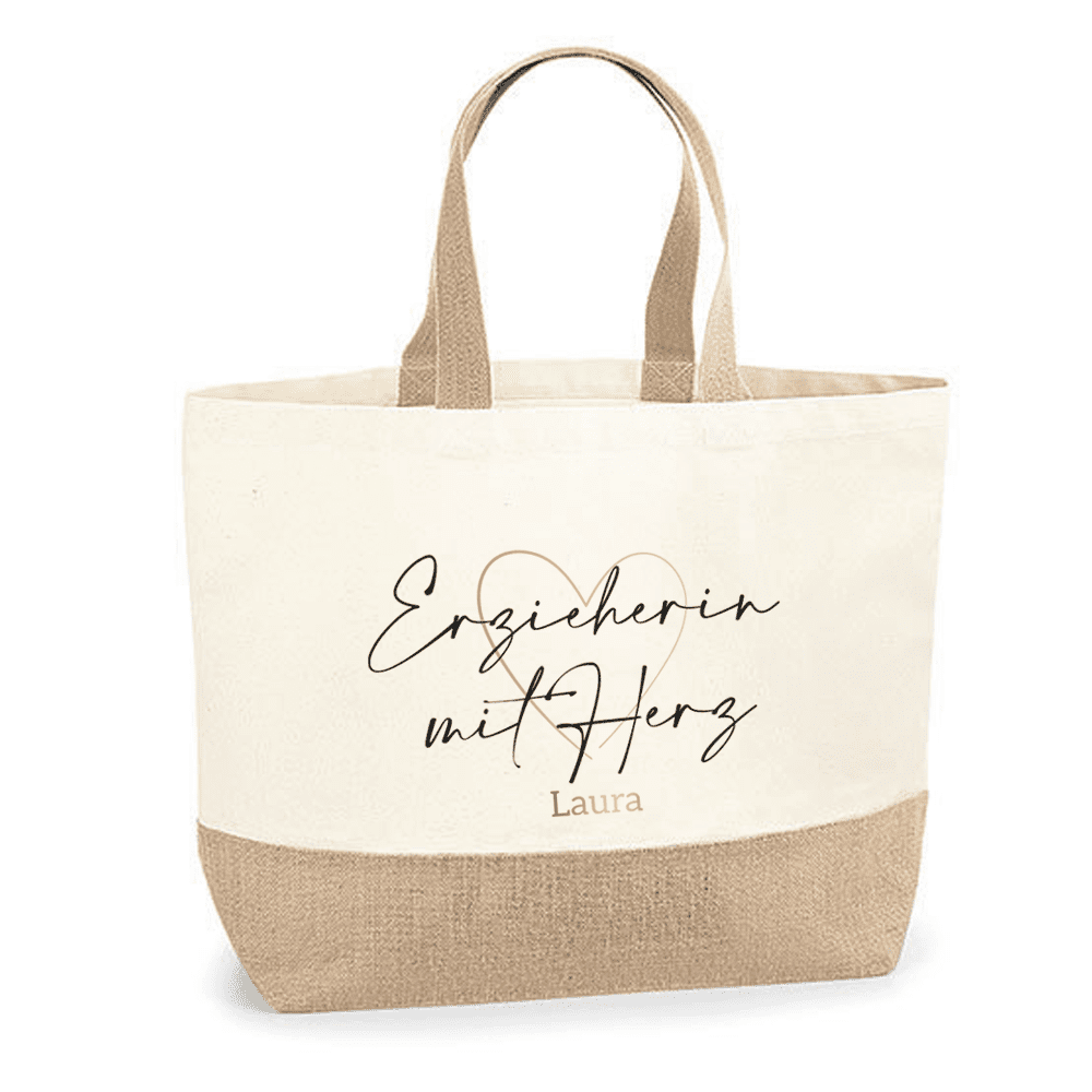 Kindertasche personalisiert Jute, Jutetasche für Kinder, Design Regenbogen  und Name, Kindergartentasche, Kinderzimmerdeko - Kleine, süße Jute Tasche, Online Shop