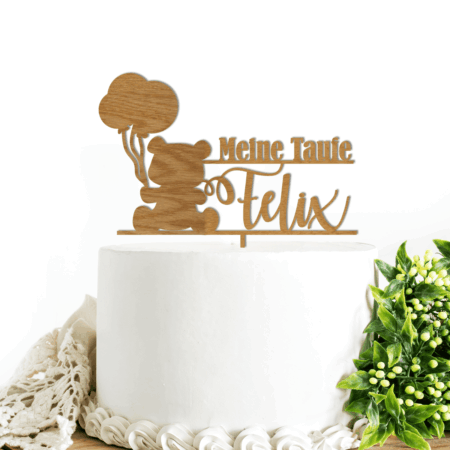 Torten Topper, Torten Topper Taufe, Torten Topper Holz personalisiert, personalisiert, Cake Topper, Name, Holz, personalisiert Österreich, Taufe, Tauftorte, Taufpate, Taufpatin, Taufonkel