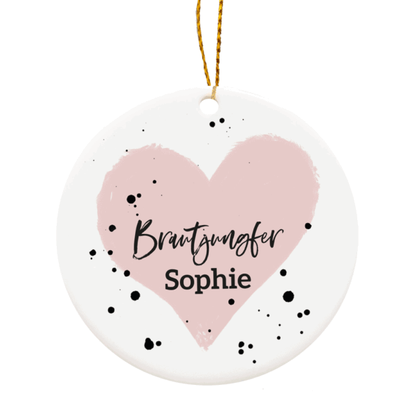 personalisiertes Weihnachtsornament Brautjungfer