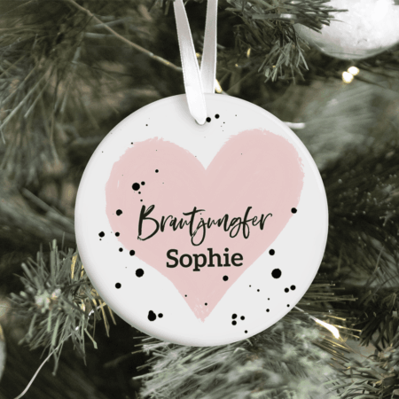 personalisiertes Weihnachtsornament, Baumschmuck Weihnachten, personalisierte Geschenk-Idee Familie, Familiengeschenk Weihnachten, Weihnachtskugel mit Name, Weihnachtskugeln mit Name, Weihnachtskugel personalisiert, Weihnachtskugel mit Name Österreich, Weihnachts Ornament Keramik, Weihnachtsschmuck Keramik, Baumbehang Reh, personalisierte Geschenkidee Weihnachten, Brautjungfer, Trauzeugin, Hochzeit