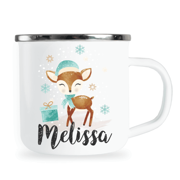 Nikolausgeschenk, Weihnachtsgeschenk , Wichtelgeschenk, Emaille-Tasse Weihnachten, Geschenksidee Kinder Weihnachten, Santa Tasse, Santa Emaille-Tasse, personalisiertes Geschenk Kinder, Geschenk beste FreundinEmaille-Tasse Kinder, personalisierte Tasse, personalisierte Emaille-Tasse, Trinkbecher Kinder, personalisierter Weihnachtsbecher, Kaffeetasse