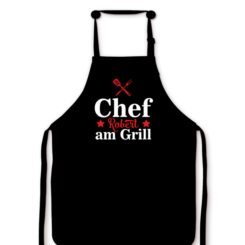 Latz-Schürze, Schürze, personalisiert, mit Name, Geschenk-Idee, Kinder, Oma, Mama, Damen, Herren, Unisex, weiß, Hochzeit, Weihnachten, Geburtstag, Muttertag, Mama, beste Freundin, Arbeitskollegin, Koch-Schürze, Back-Schürze, Grillen, Grill-Meister, Baking Queen, Kitchen Queen, Chefkoch, Männer, Frauen, Papa, Vater, Mann, Männer, Geschenk