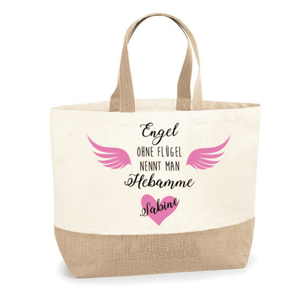 Lehrerin, Jute Tasche zum Umhängen, Jute Tasche XXL, Jute Tasche Shopper, Jute Tasche mit Namen, Jute Tasche personalisieren, Jute Tasche personalisiert, Einkaufstasche personalisiert, Einkaufskorb personalisiert, Einkaufstasche mit Namen, Geschenkidee beste Freundin, Jute Tasche bedruckt, Jute Tasche mit Name, Tasche personalisiert, Jute Bag personalized, Erzieherin, Pädagogin, Schule, Kindergarten, Abschieds-Geschenk Kindergarten