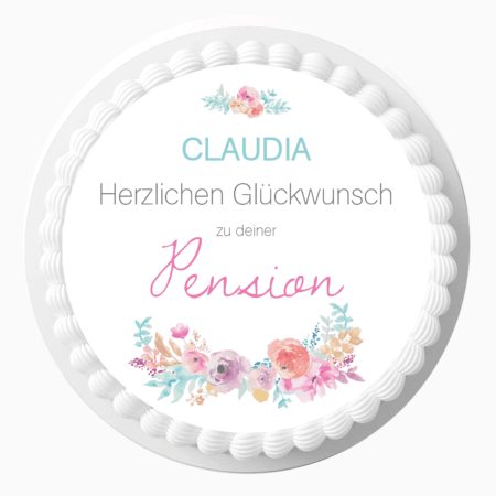 Pensionierung, Pension, Ruhestand, Rentner, Renteneintritt, Abschieds-Geschenk , Tortenaufleger, personalisiert, mit Name, Tortenfoto, Torten-Topper, Tortendeko, Tortendekoration, Deko Taufe, essbares Tortendekor, Tauf-Torte, Geburtstags-Torte, Torten-Bilder, Tortenbilder, Backdekoration, Kuchendekoration, Österreich, Torten Fondant, Partybedarf, Party-Deko, Fondant Premium, Zuckerbild, Tortenfiguren, Cake-Topper, Torten-Topper