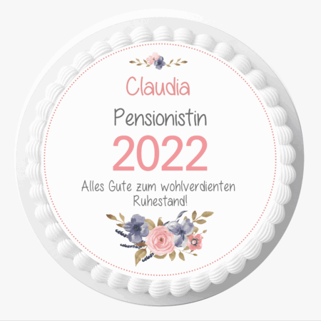 Pensionierung, Pension, Ruhestand, Rentner, Renteneintritt, Abschieds-Geschenk , Tortenaufleger, personalisiert, mit Name, Tortenfoto, Torten-Topper, Tortendeko, Tortendekoration, Deko Taufe, essbares Tortendekor, Tauf-Torte, Geburtstags-Torte, Torten-Bilder, Tortenbilder, Backdekoration, Kuchendekoration, Österreich, Torten Fondant, Partybedarf, Party-Deko, Fondant Premium, Zuckerbild, Tortenfiguren, Cake-Topper, Torten-Topper