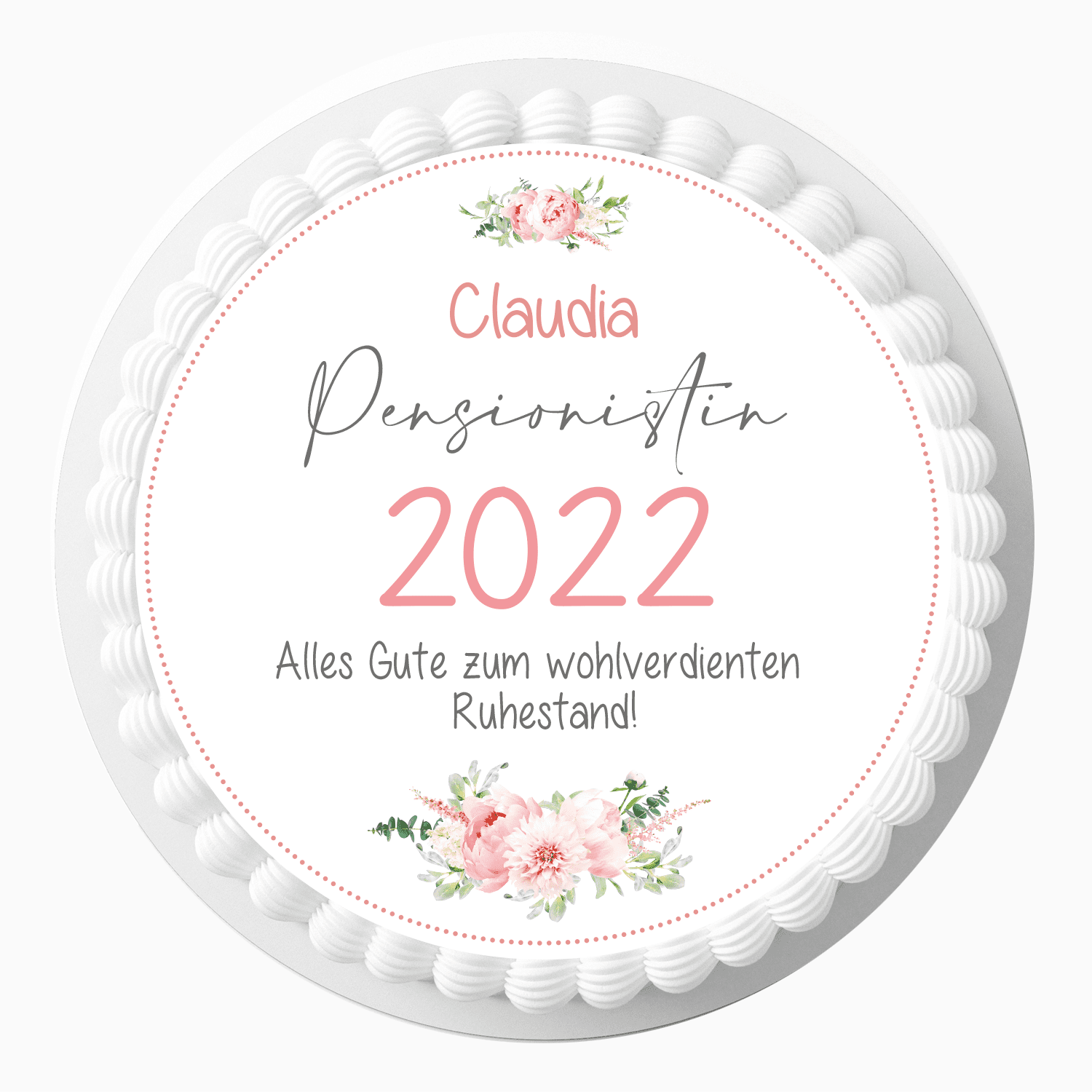 Pensionierung, Pension, Ruhestand, Rentner, Renteneintritt, Abschieds-Geschenk , Tortenaufleger, personalisiert, mit Name, Tortenfoto, Torten-Topper, Tortendeko, Tortendekoration, Deko Taufe, essbares Tortendekor, Tauf-Torte, Geburtstags-Torte, Torten-Bilder, Tortenbilder, Backdekoration, Kuchendekoration, Österreich, Torten Fondant, Partybedarf, Party-Deko, Fondant Premium, Zuckerbild, Tortenfiguren, Cake-Topper, Torten-Topper